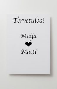 Tervetuloa-taulu